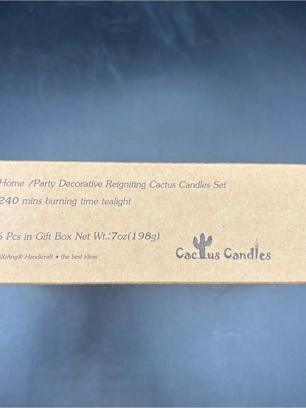 AiXiAng Handicraft Cactus Candles Tealights Shaped Home Party Gift Box Set of 6